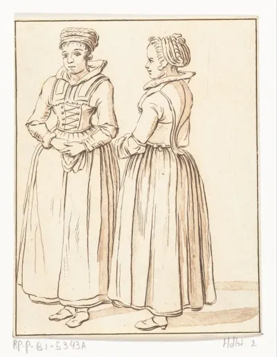 Twee staande vrouwen