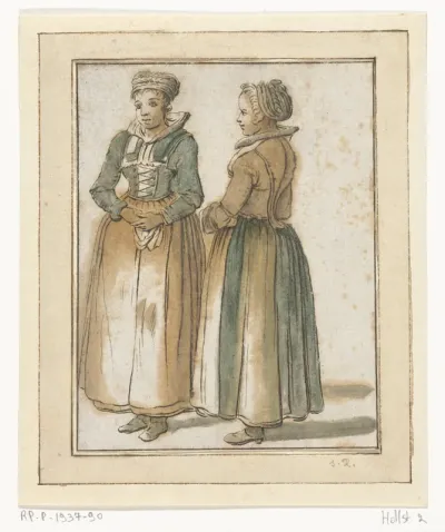 Twee staande vrouwen