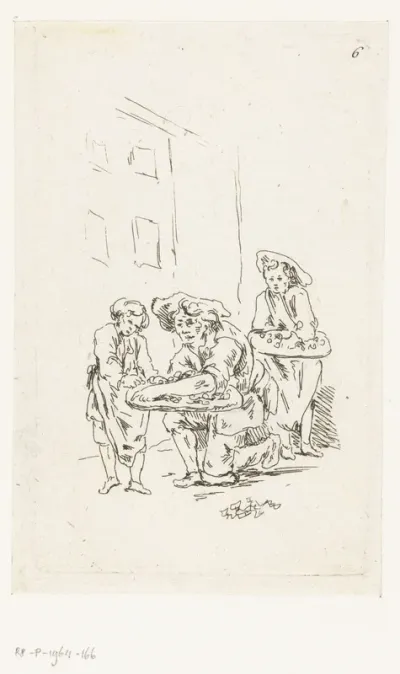 Twee straatverkopers