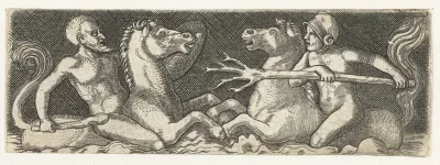 Twee strijdende tritons