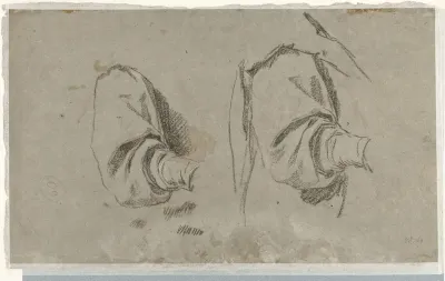 Twee studies van een arm