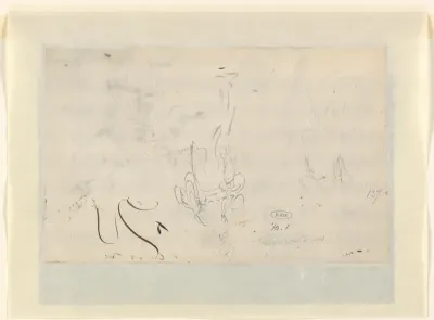 Twee studies van een staande figuur