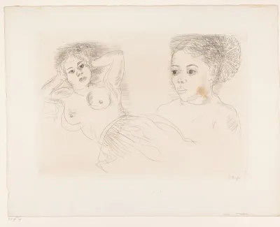 Twee studies van een vrouw