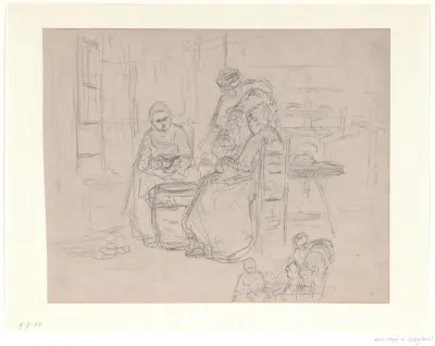 Twee studies van vrouwen aan huishoudelijk werk