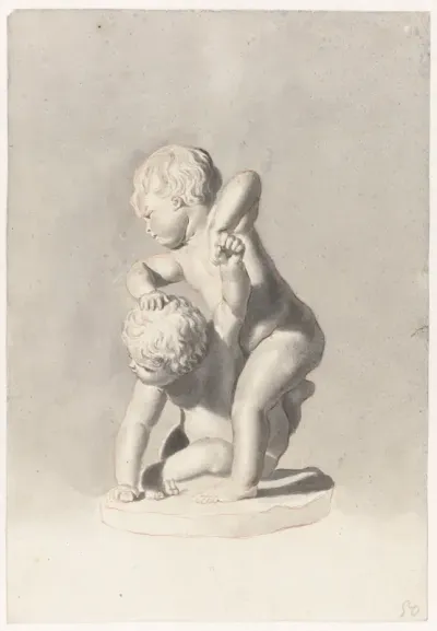 Twee vechtende kinderen