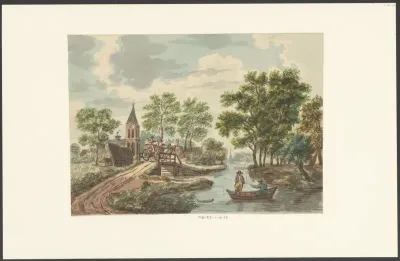 Twee vissers op een rivier