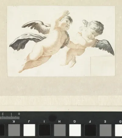 Twee vliegende putti