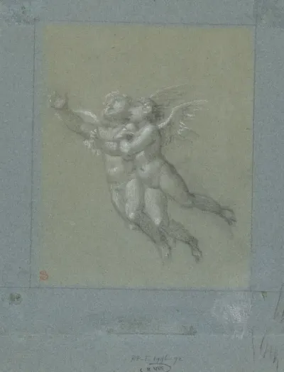 Twee vliegende putti