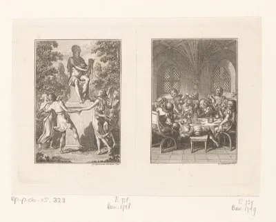 Twee voorstellingen bij de gedichten van Wilhelm Gottlieb Becker
