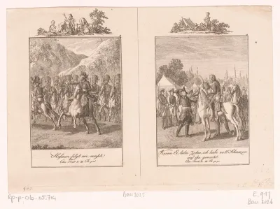 Twee voorstellingen uit de anekdoten van Friedrich II