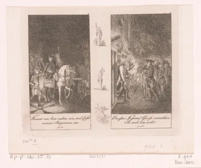Twee voorstellingen uit de anekdoten van Friedrich II
