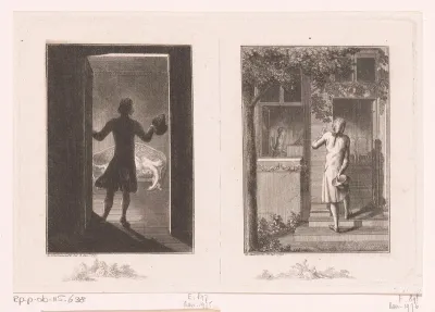 Twee voorstellingen uit de verhalen van Karl Lang