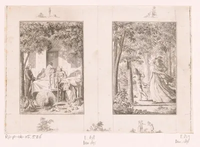 Twee voorstellingen uit de verhalen van Wilhelm Gottlieb Becker
