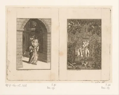 Twee voorstellingen uit de verhalen van Wilhelm Gottlieb Becker