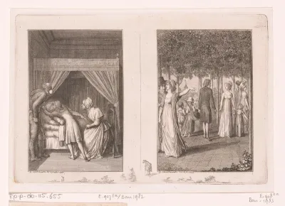 Twee voorstellingen uit Herrmann Lange van August Lafontaine