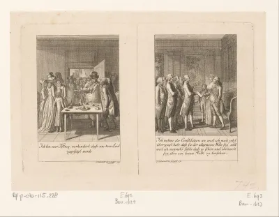 Twee voorstellingen uit het leven van Lodewijk XVI