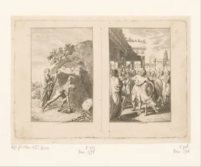 Twee voorstellingen uit het leven van Theseus