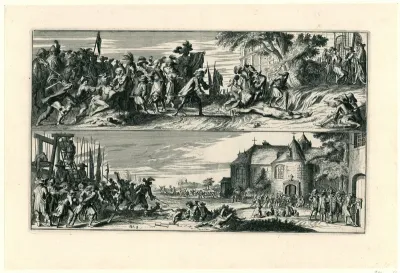 Twee voorstellingen van de Franse wreedheden, 1672