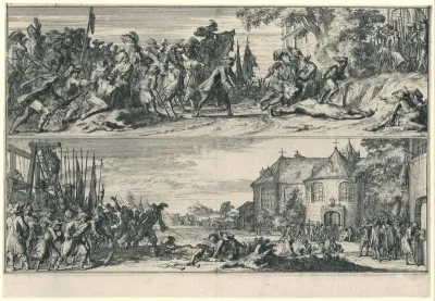 Twee voorstellingen van de Franse wreedheden, 1672