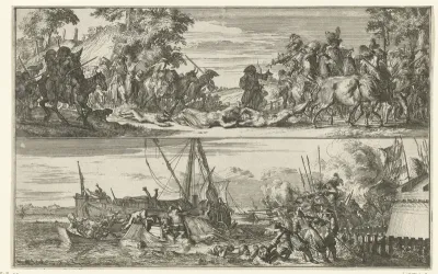 Twee voorstellingen van Franse wreedheden, 1672