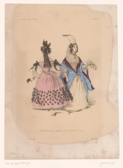 Twee vrouwen in baljurken