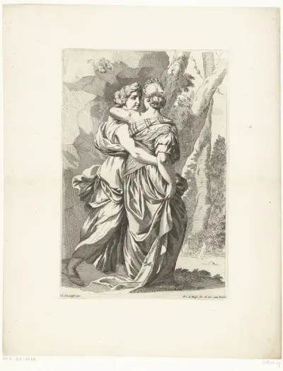 Twee vrouwen in een landschap