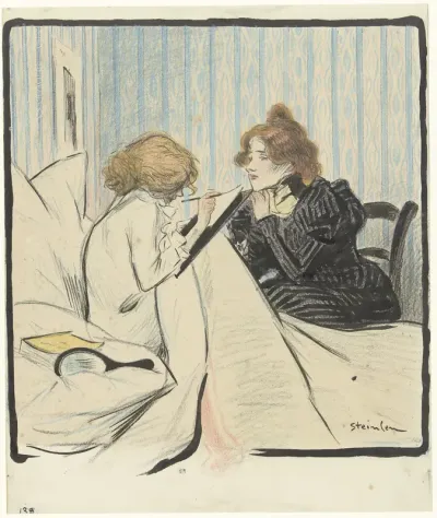 Twee vrouwen in een slaapvertrek