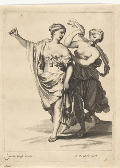 Twee vrouwen in klassieke kledij