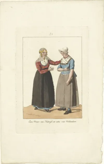 Twee vrouwen in klederdracht