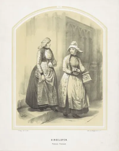 Twee vrouwen uit Hindeloopen