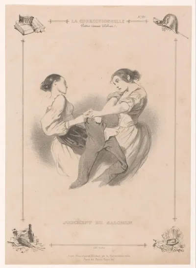 Twee vrouwen vechten om een broek