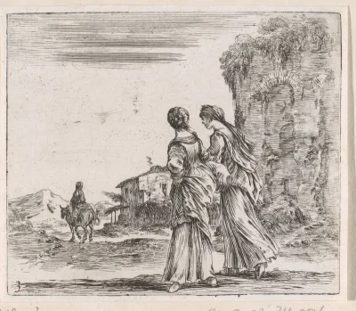Twee wandelende vrouwen
