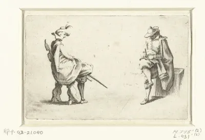 Twee zittende mannen