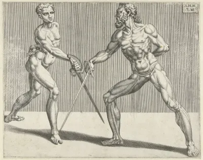 Twee zwaardvechters