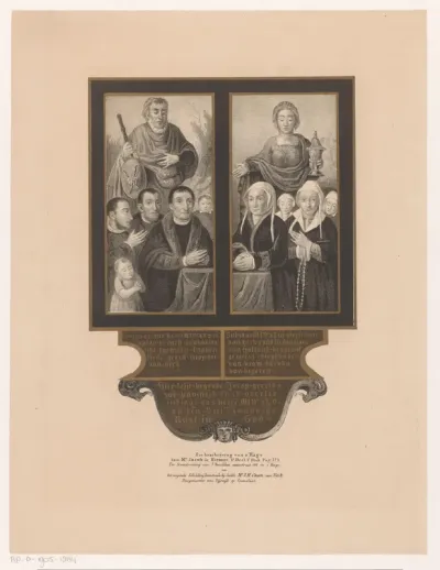 Tweeluik met familie Van Neck