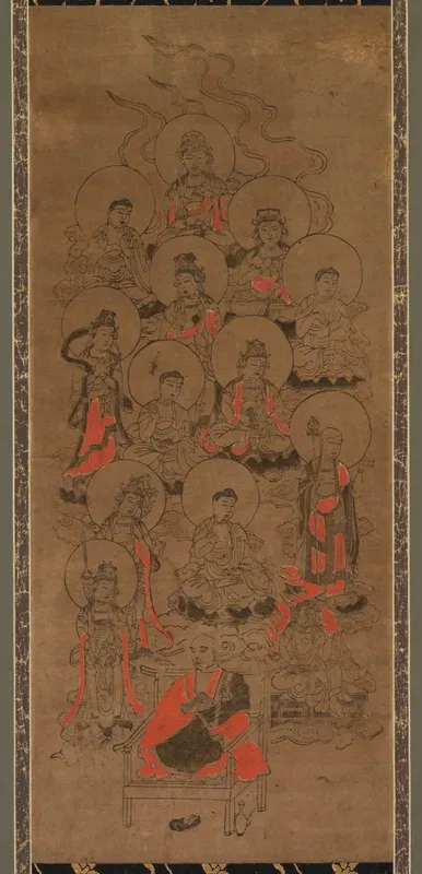 Twelve Buddhas and Kobo Daishi (Jusanbutsu)