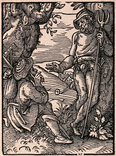 Two agricultural workers conversing