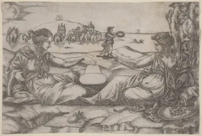 Two Allegorical Figures (Roma and Liberty?)