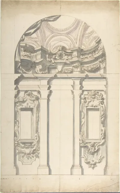 Two alternate Design for a wall elevation
