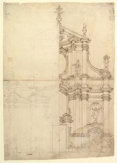 Two Alternate Designs for a Church Façade