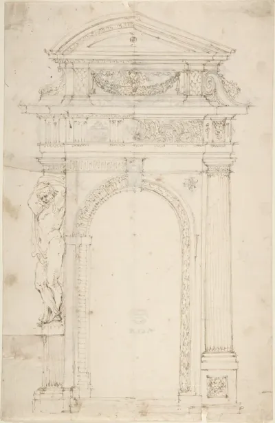 Two Alternate Designs for Triumphal Arch