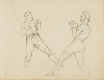 Two Boxers Sparring