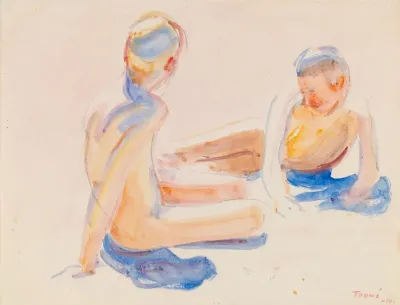 Two Boys on the Beach