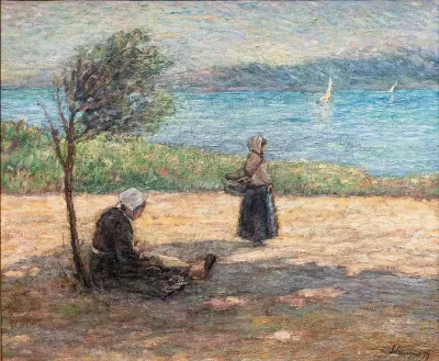Two Breton Women on the Seashore