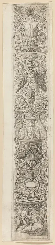 Two Children Wearing Helmets, plate three of Twelve Ornament Panels