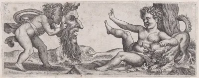 Two Children with a Mask