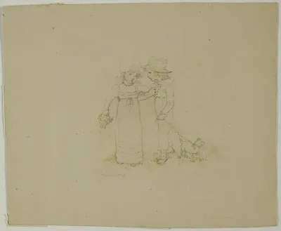 Two Children with Dog