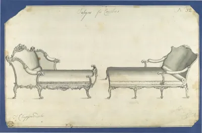 Two Couches, in Chippendale Drawings, Vol. I