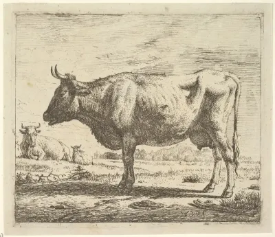 Two Cows and a Sheep, plate 4 from "Different Animals"