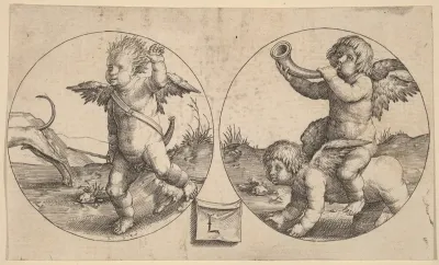 Two Cupids in Two Circles